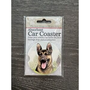 Absorbent Car Coaster German Shepherd NEW